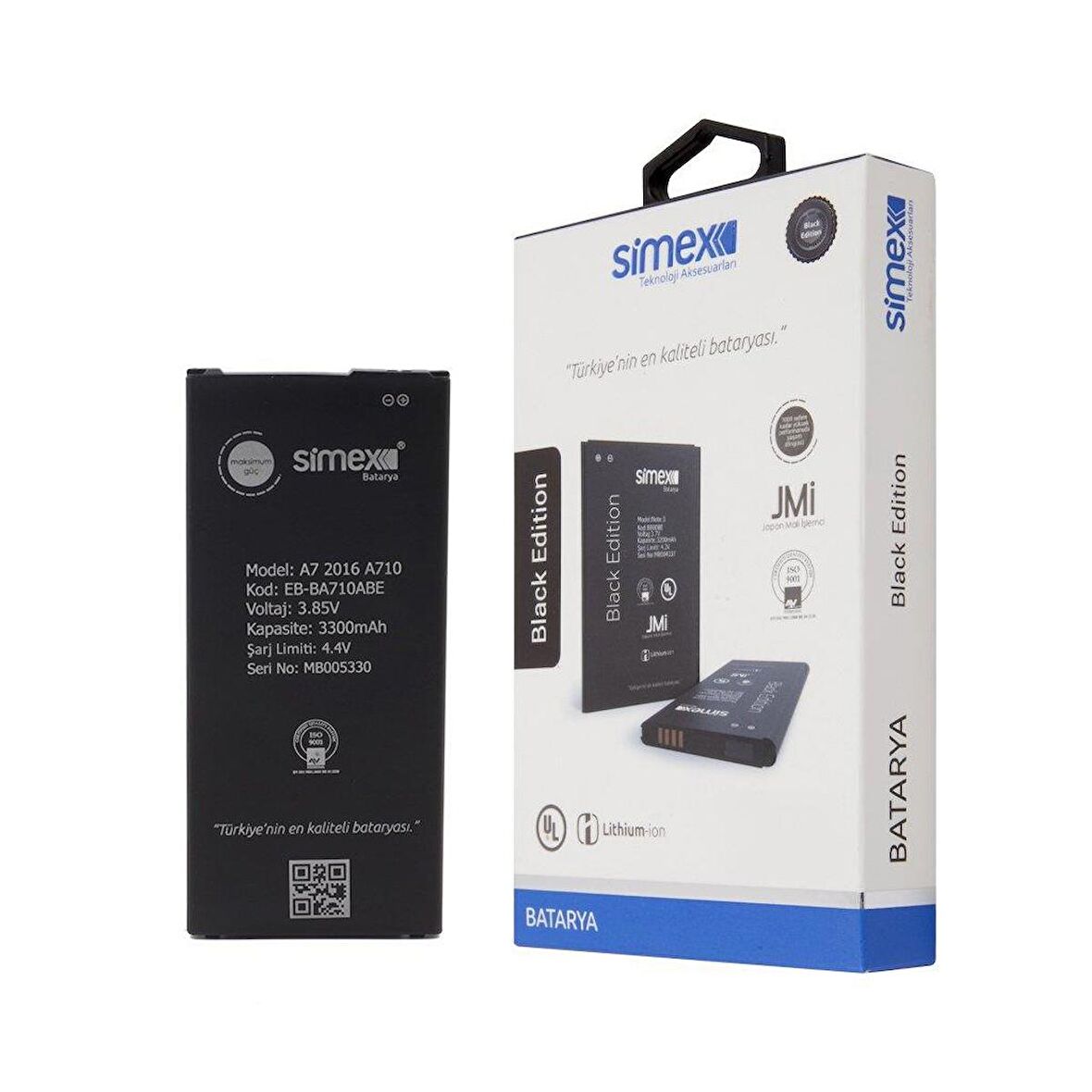 Simex Galaxy J7 Prime/A7 2016 ile Uyumlu Batarya