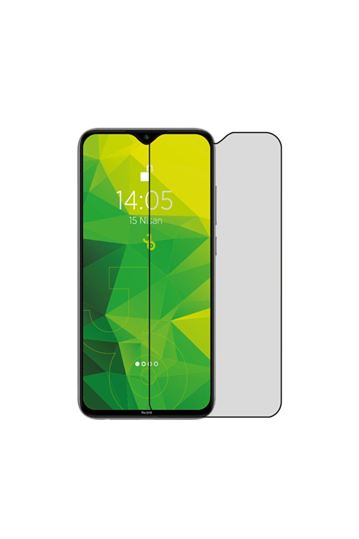 Gizlilik Sağlayan Koruyucu Ekran Xiaomi Redmi Note 8 Hayalet Cam