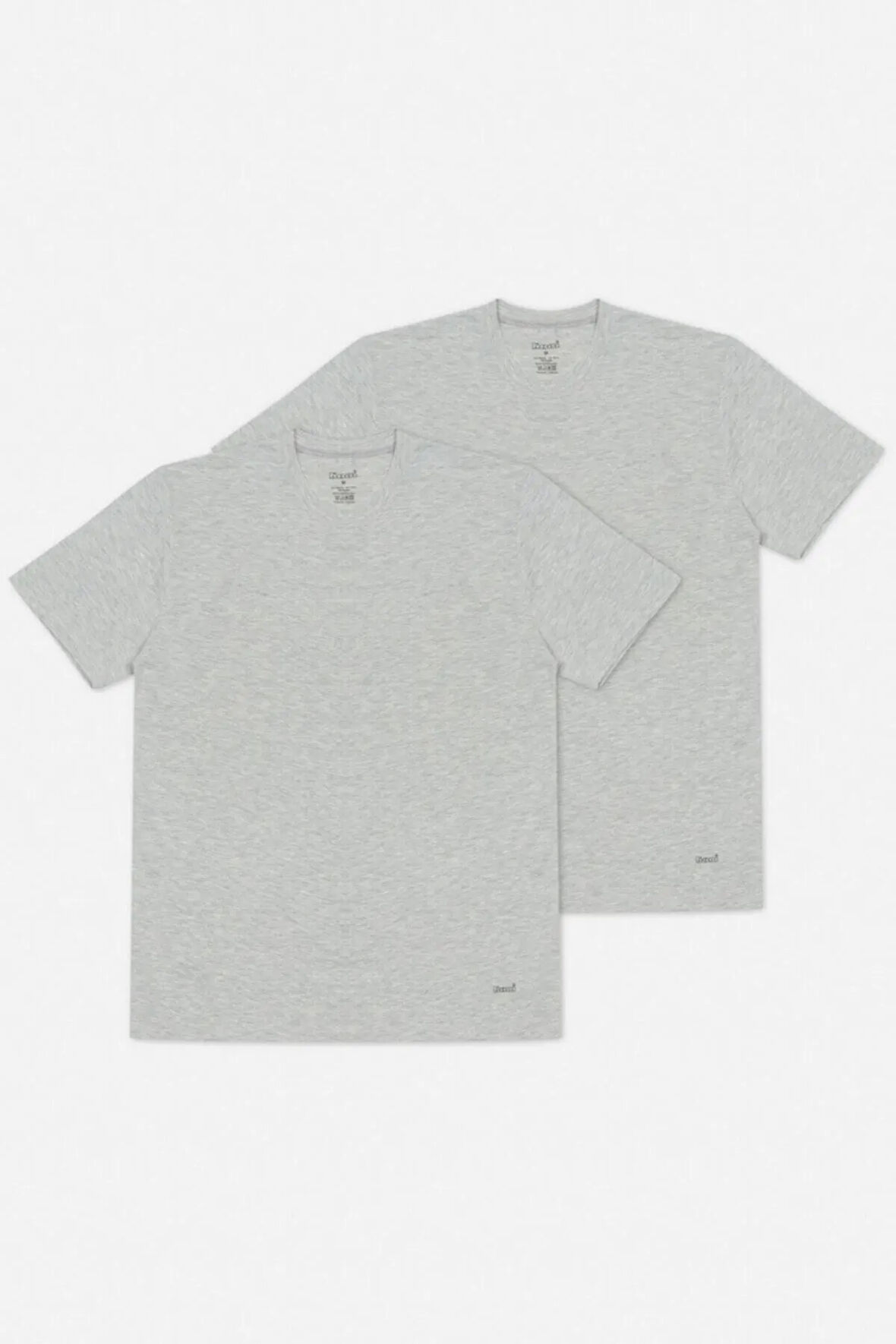 James Bisiklet Yaka 2 Li Erkek Tshirt Gri