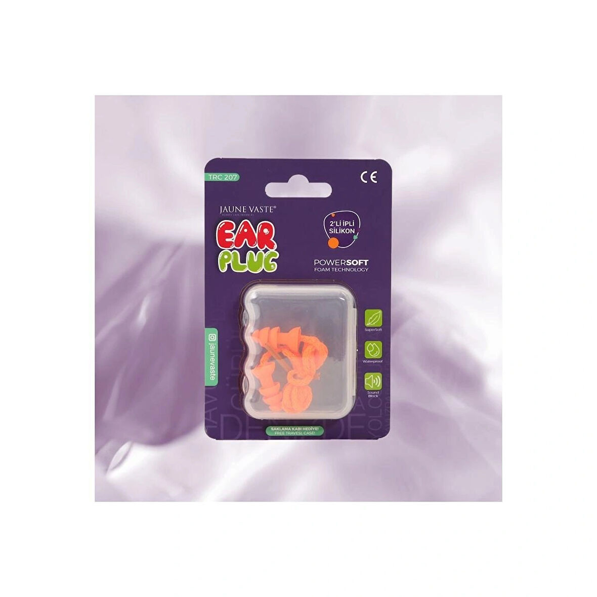 Ear Plug 2’li İpli Silikon Kulak Tıkacı