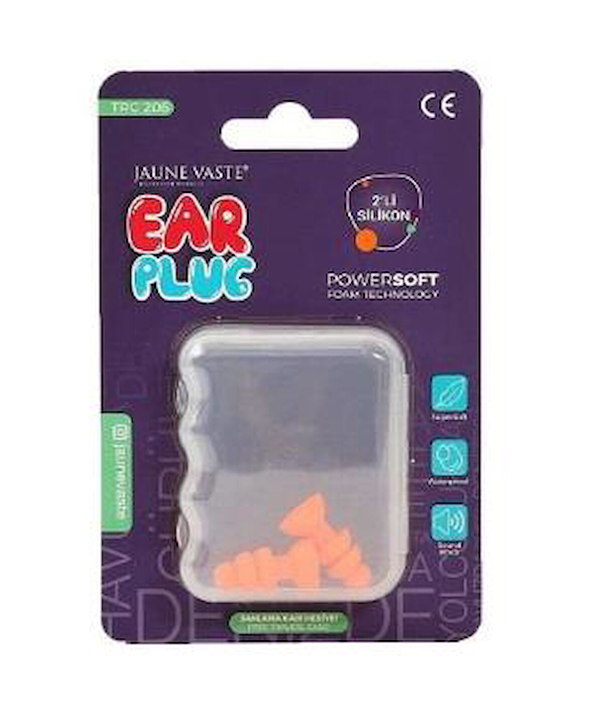 JAUNE VASTE EAR PLUG 2Lİ SİLİKON