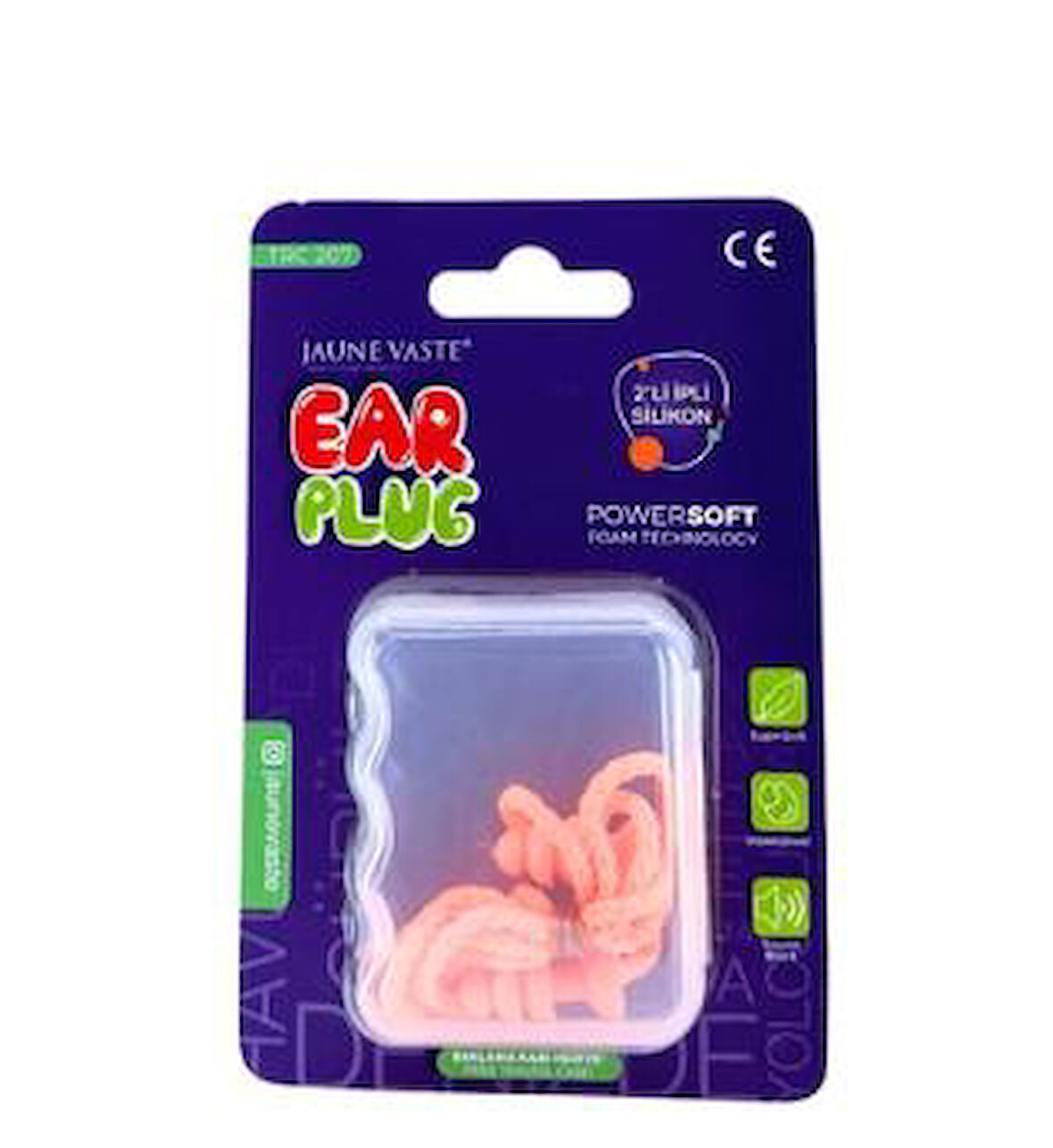 JAUNE VASTE EAR PLUG 2Lİ İPLİ SİLİKON