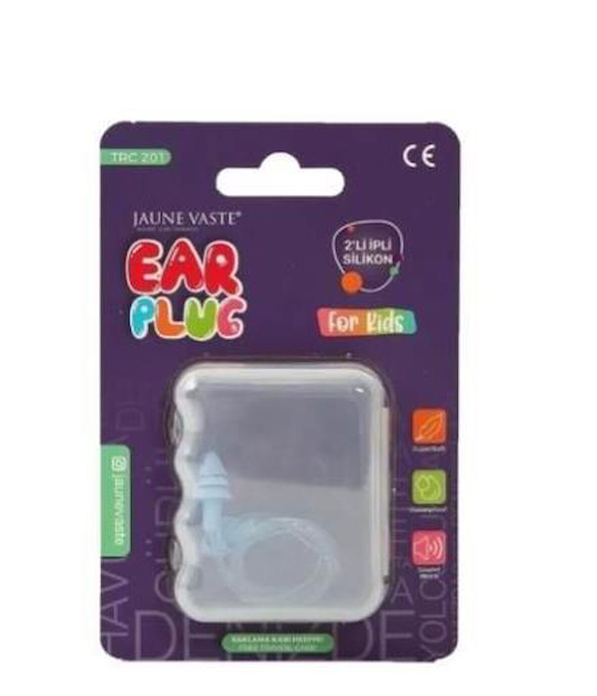 JAUNE VASTE EAR PLUG KİDS 2Lİ İPLİ SİLİKON 