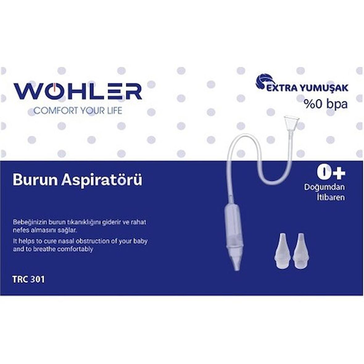 WOHLER BABY NAZAL BURUN ASPİRATÖRÜ + 2 ADET YEDEK UÇ