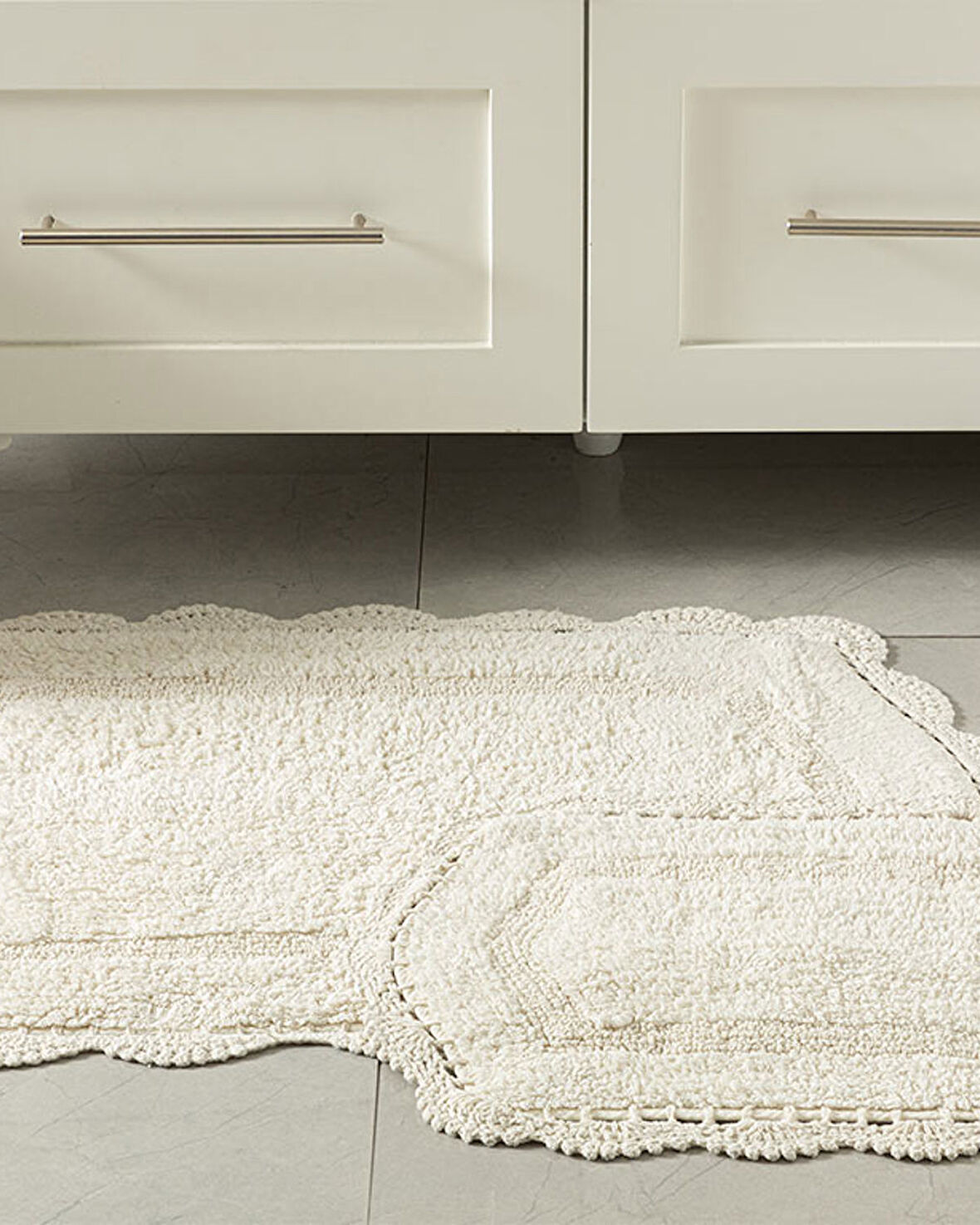 Mia Pamuklu Banyo Paspası Seti Krem