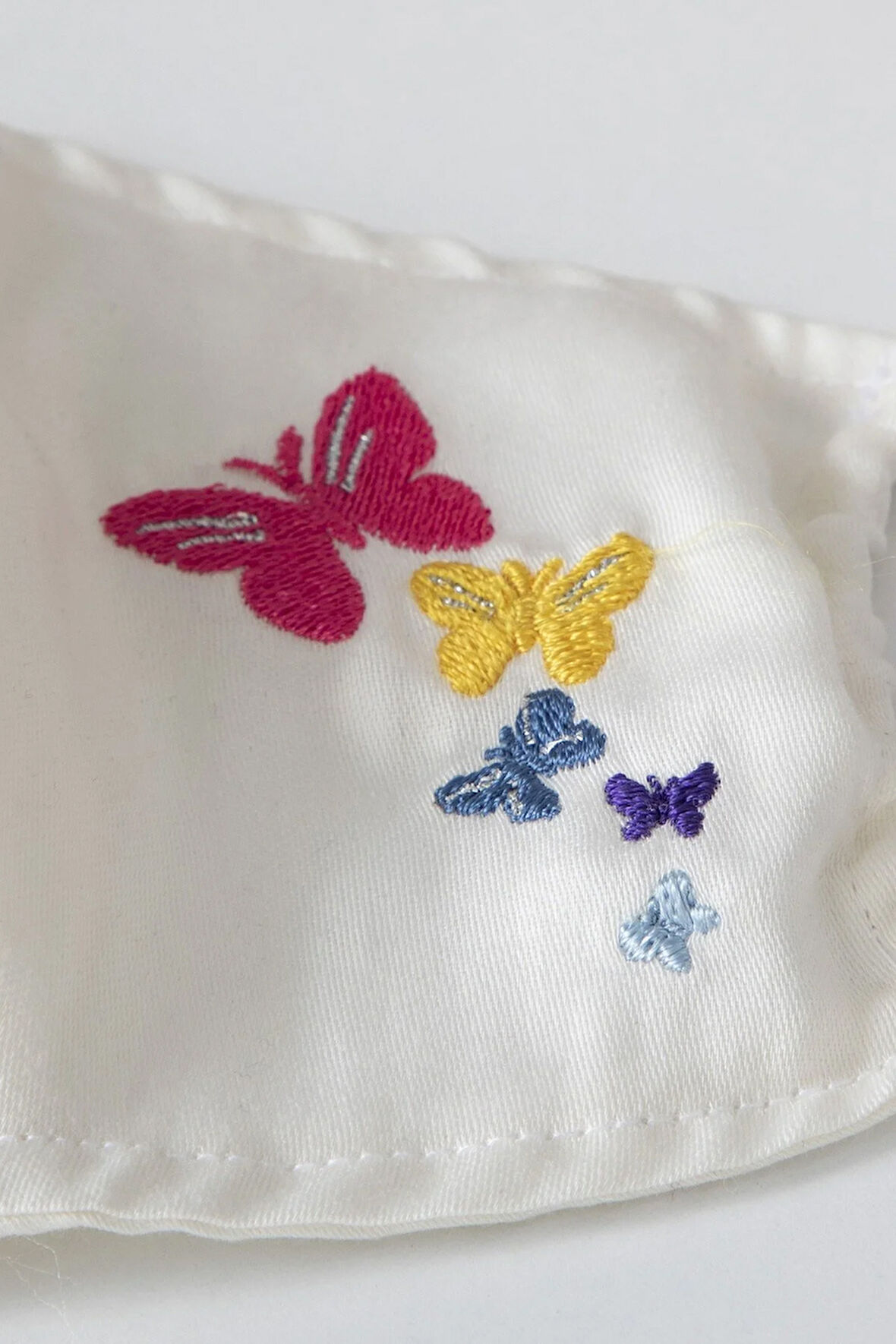 Butterflys Pamuklu Çocuk Maske 4-12 Yaş Ekru