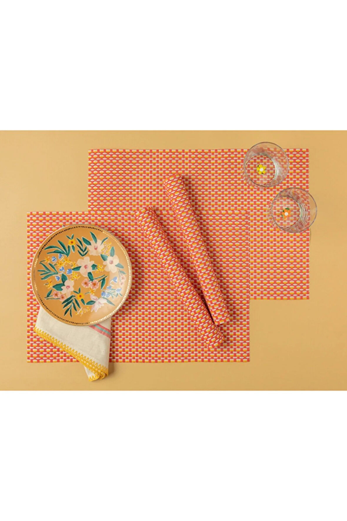 Sibyl Pvc 4'lü Amerıkan Servıs 30x45 Cm Turuncu