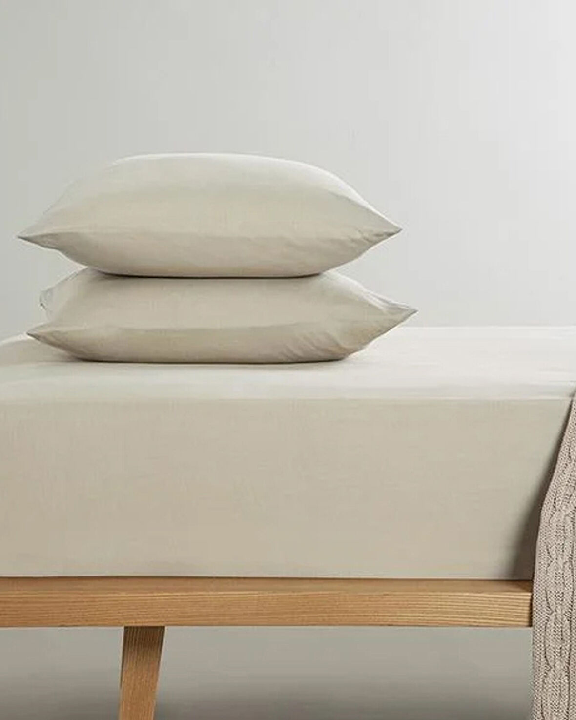 English Home Novella Premium Soft Cotton Tek Kişilik Lastikli Çarşaf Takımı Bej