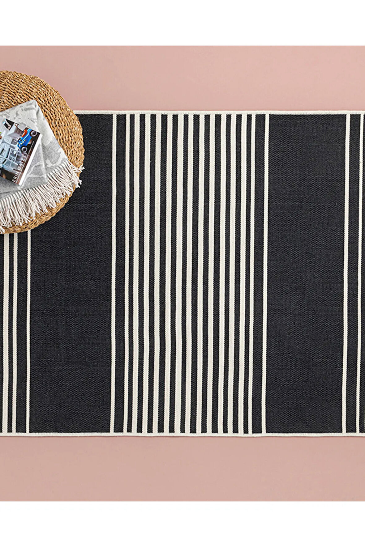 Royal Blend Dokuma Kilim Krem Siyah