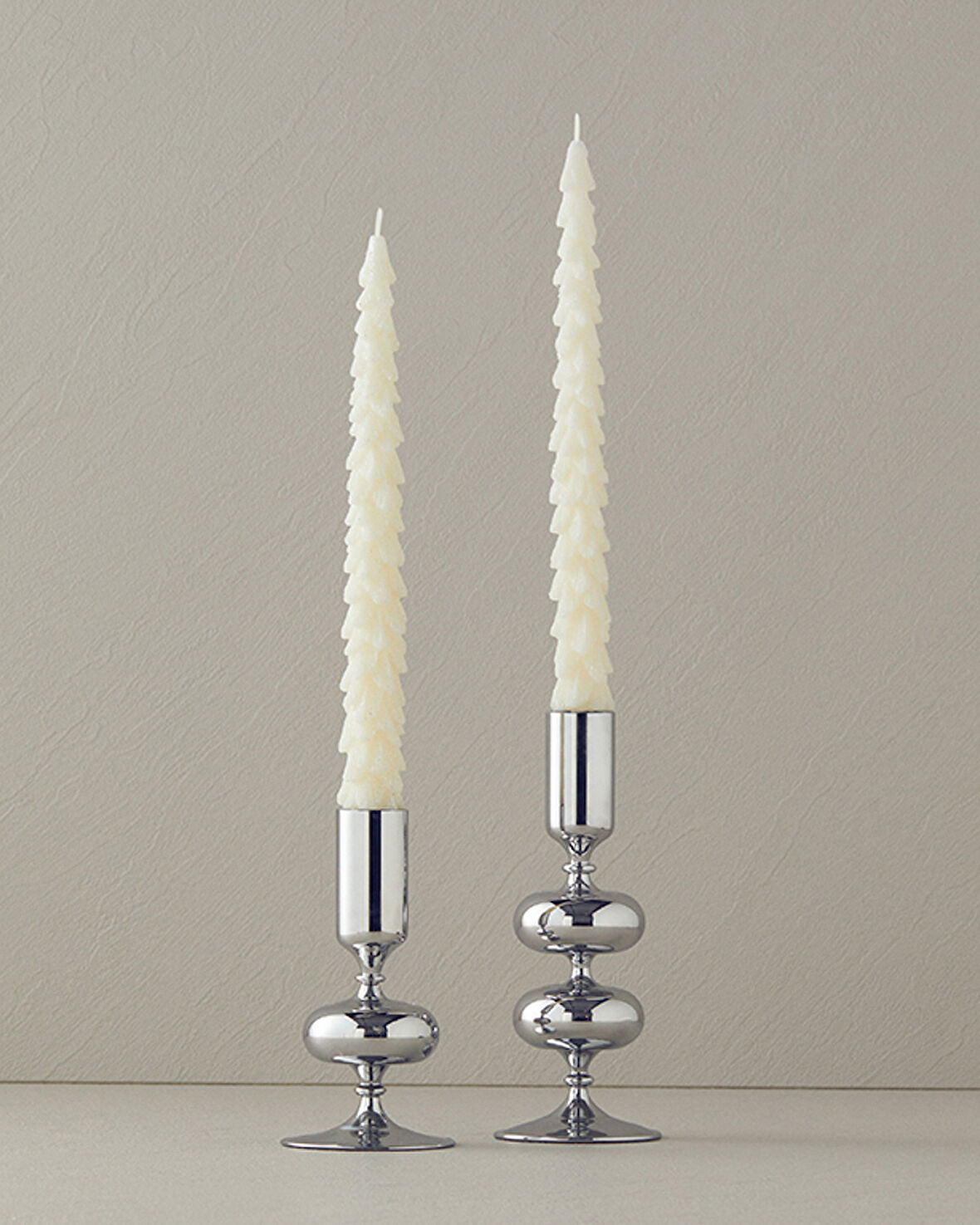 Christmas Tree 2'li Yılbaşı Mum 26,4x5,7x3,5 cm Ekru