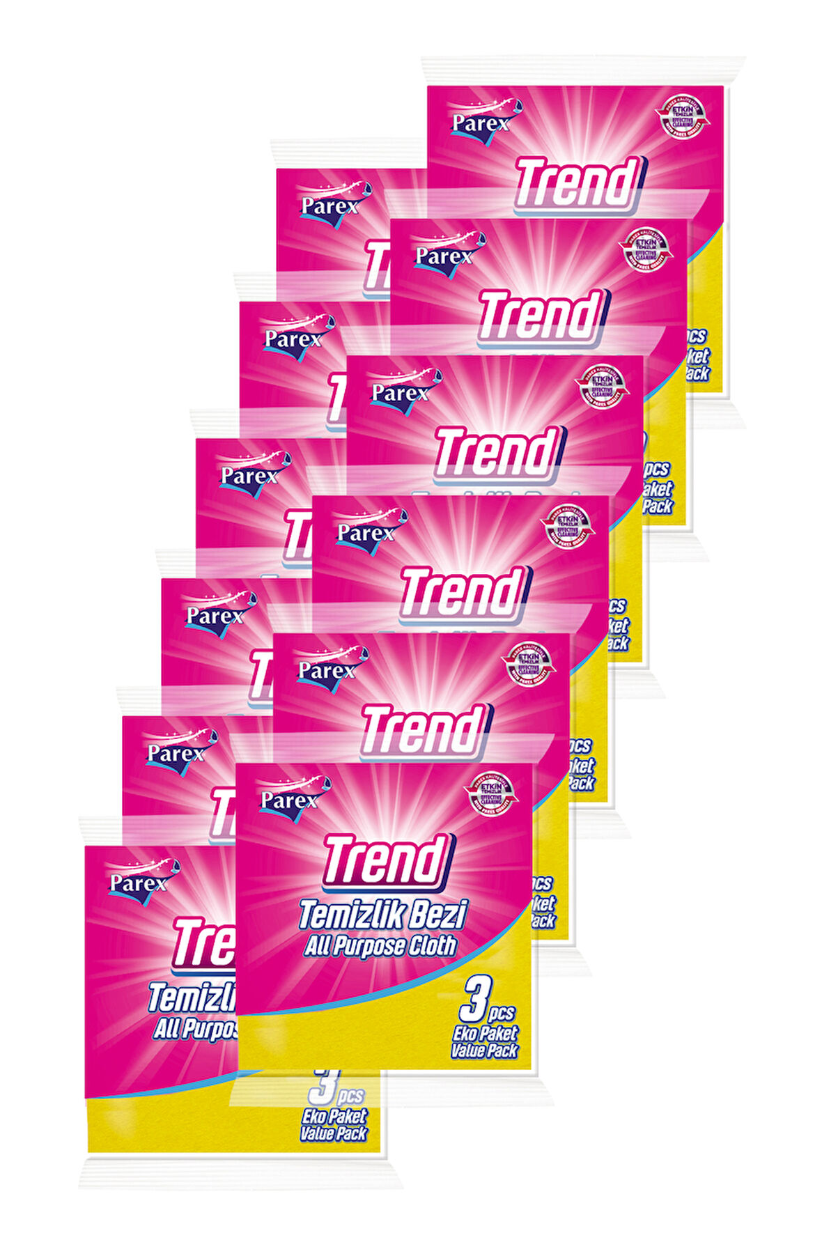 Trend Temizlik Bezi 3'lü 12 Paket 1 Koli