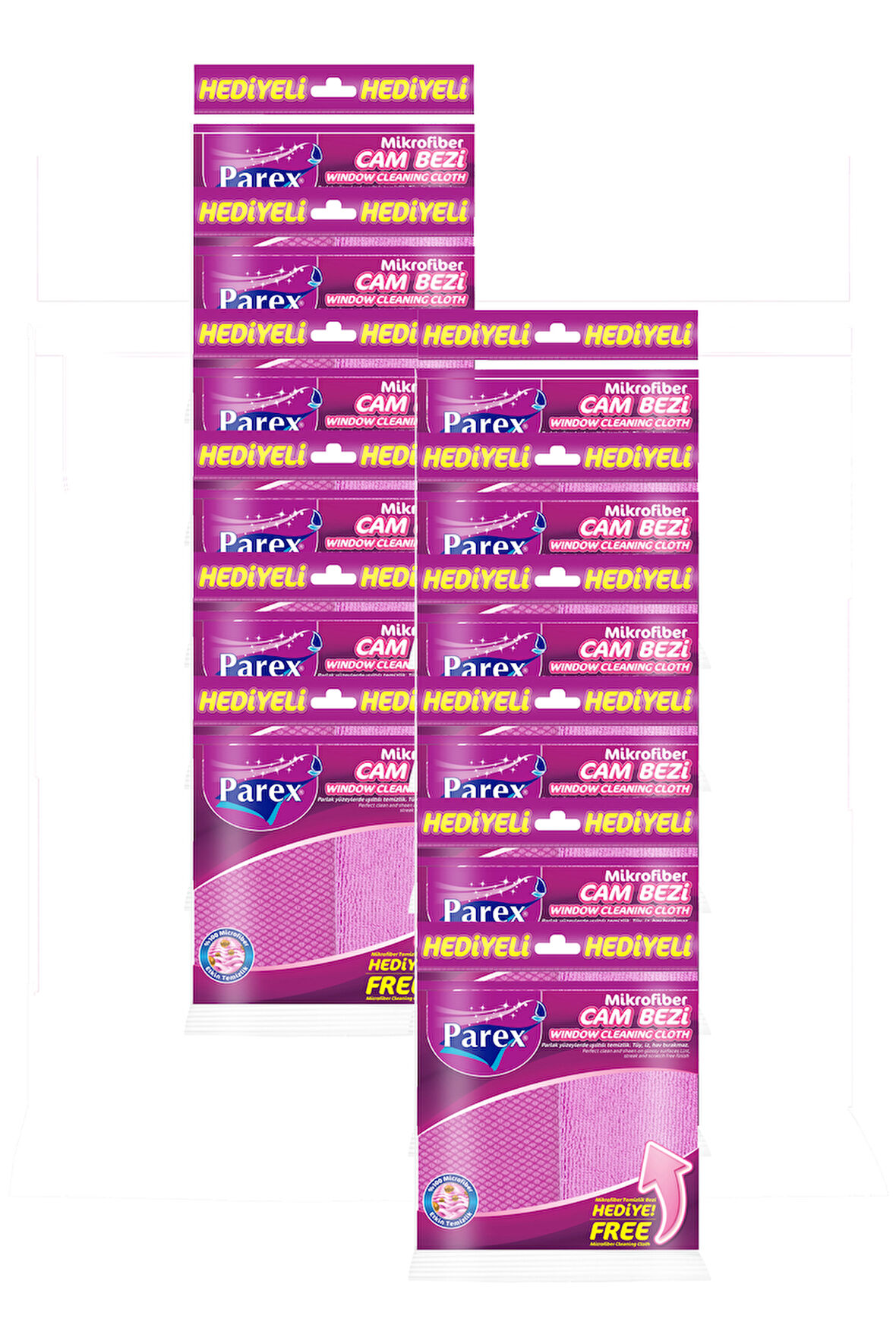 Mikrofiber Cam Bezi 12 Paket 1 Koli