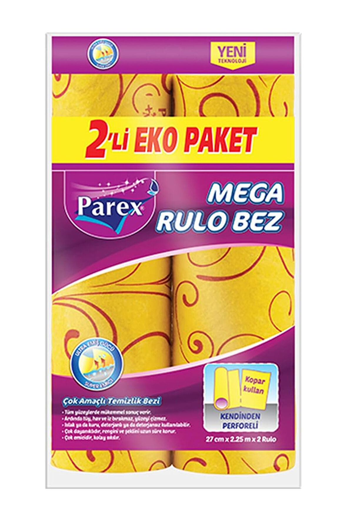 Mega Rulo Temizlik Bezi 2'li Eko 12 Paket 1 Koli