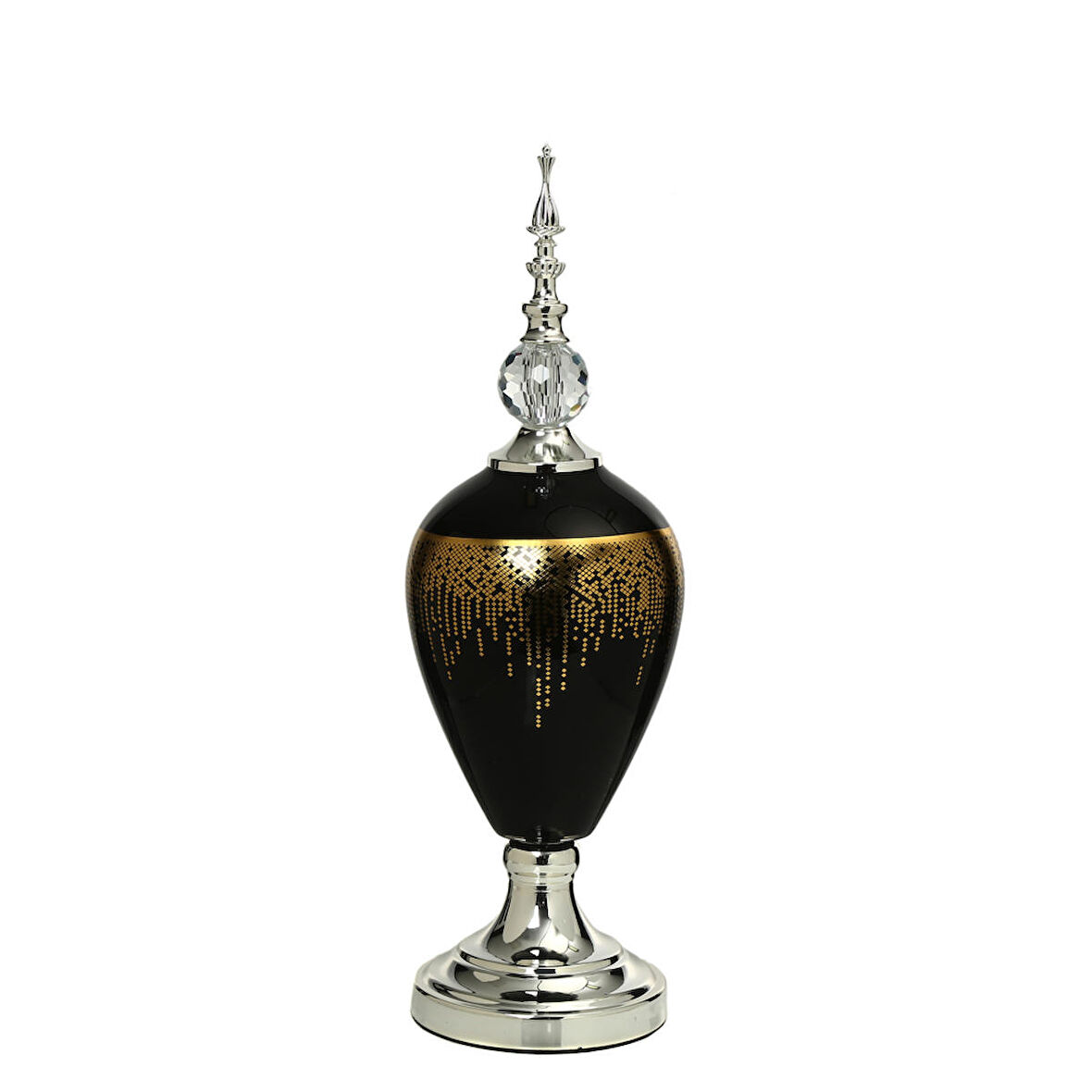 Vitale Amber Silver Kapaklı Vazo 54 cm AK.JE0010