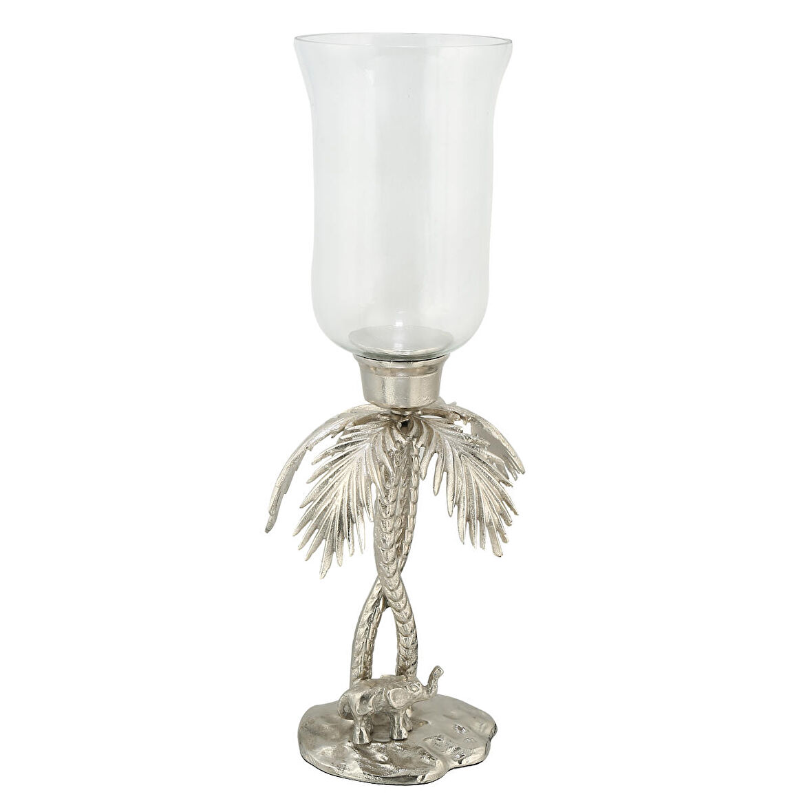 Vitale Palmier Dekoratif Mumluk Silver 20x20x54 cm AK.IU0454