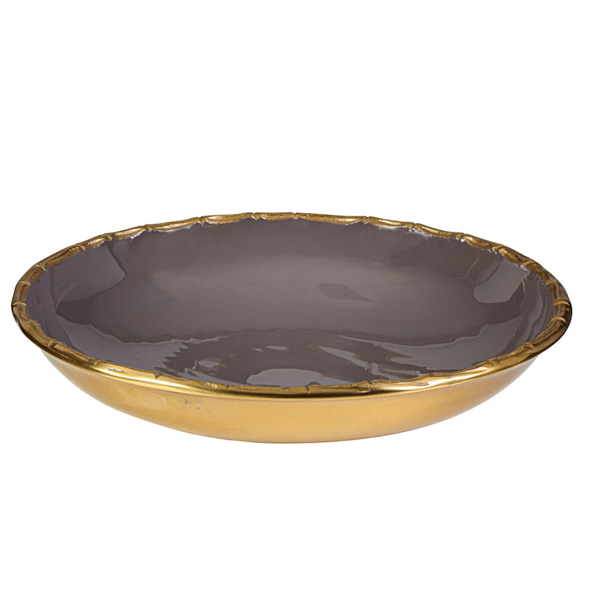 Vitale Yuvarlak Dekoratif Tabak Mor 35x35x8 cm AK.IV0215
