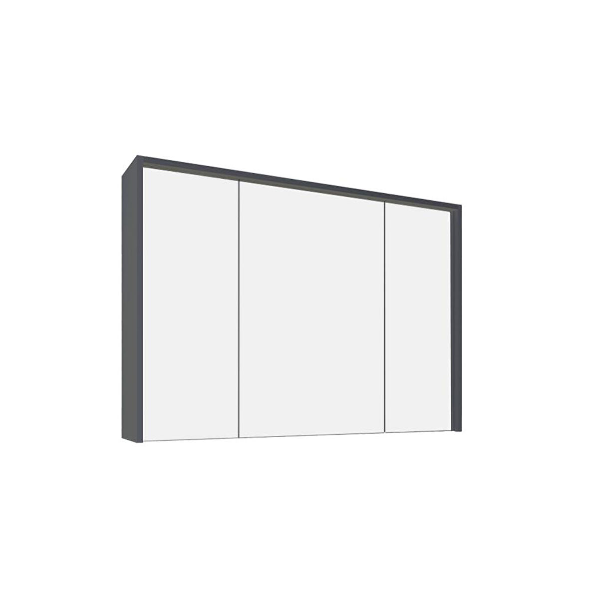 Kobos Meta 121 cm Ayna Kapaklı Ü. Dolap Füme KB300006