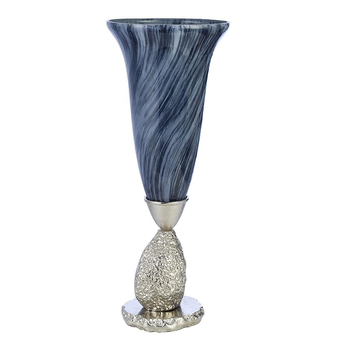 Vitale Swırl Mavi Çiçeklik Vazı 20*20*49 cm