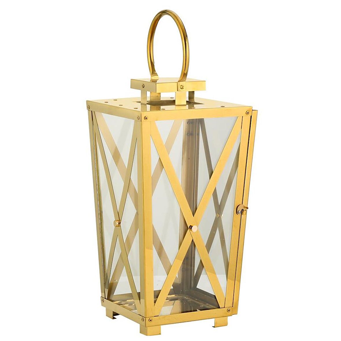Vitale Gold  Dortgen Büyük Fener 20*20*40 Cm AK.JD0114