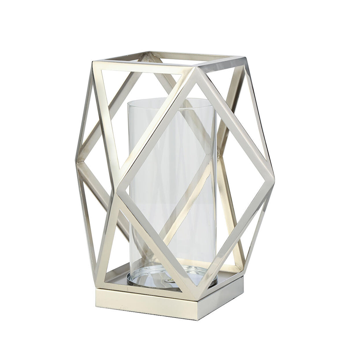 Vitale Prizma Cam Mumluk Silver 25x25x21 cm AK.JD0115