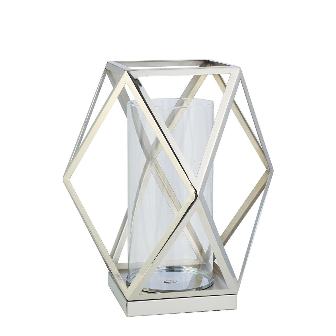 Vitale Prizma Cam Mumluk Silver 30x30x26 cm AK.JD0118
