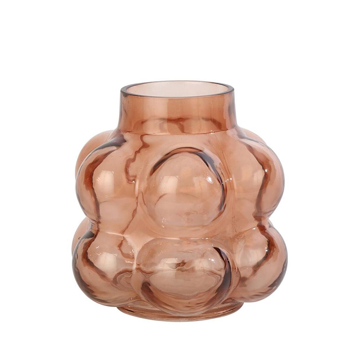 Vitale Kısa Kabarcık Cam Vazo 1 14,5*14,5*15 Cm AK.JK0033