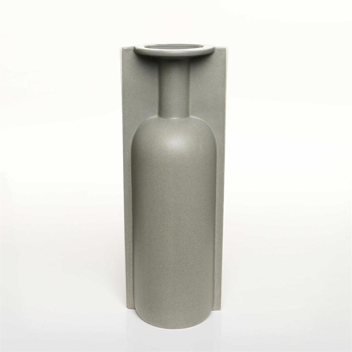 Vitale Lıp Gri Vazo Büyük 13*10*36 Cm AK.JL0010