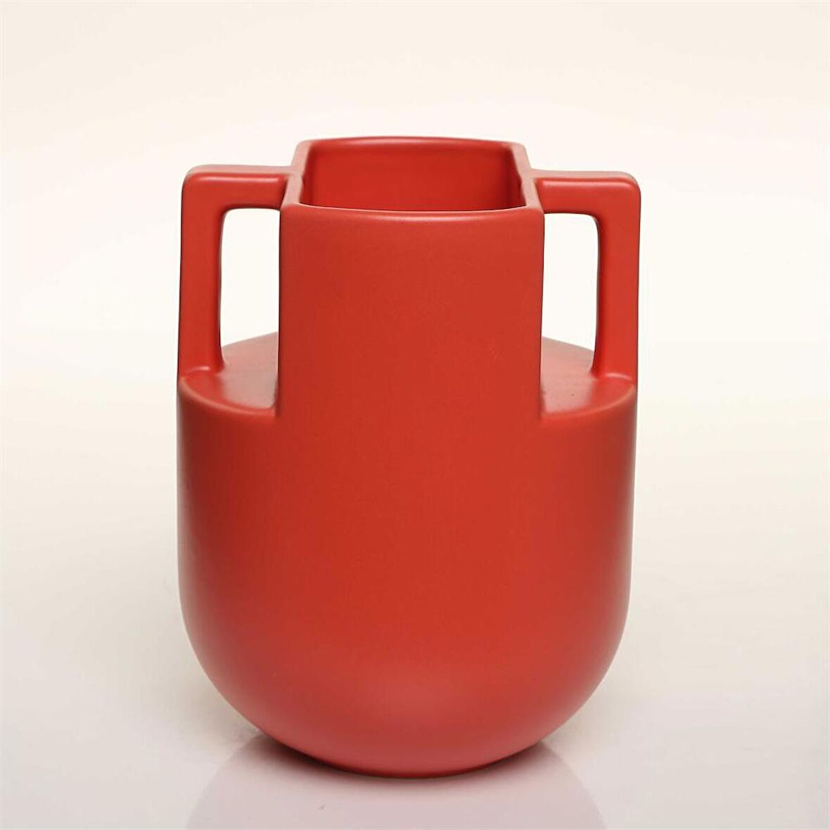 Vitale Handle Kırmızı Vazo Orta 16*16*20 Cm AK.JL0038