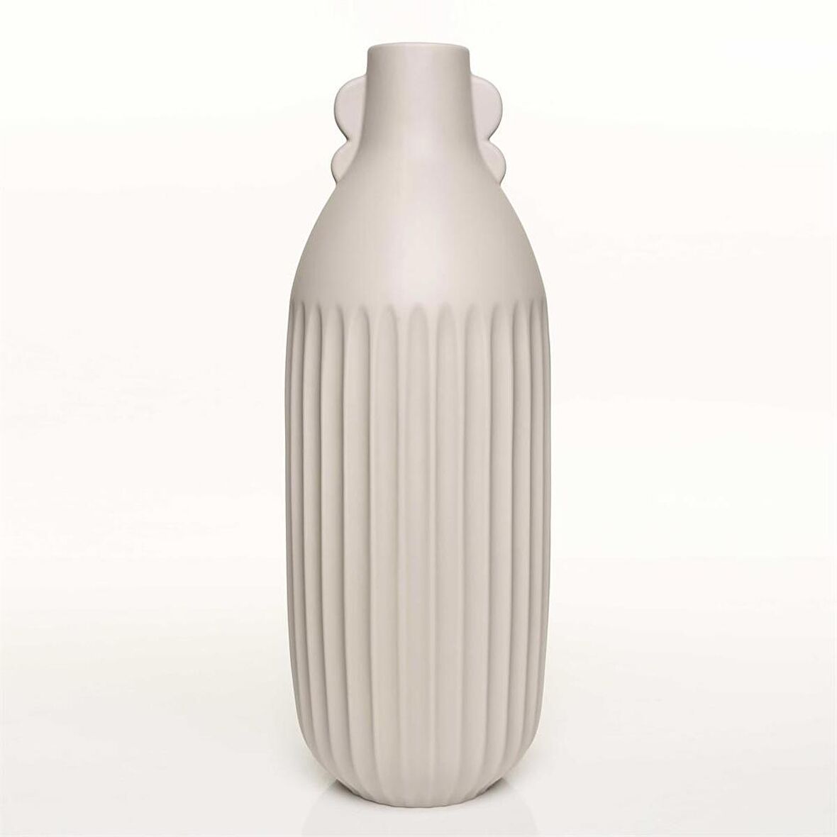 Vitale Antıque Krem Vazo Büyük 14*14*45 Cm AK.JL0050