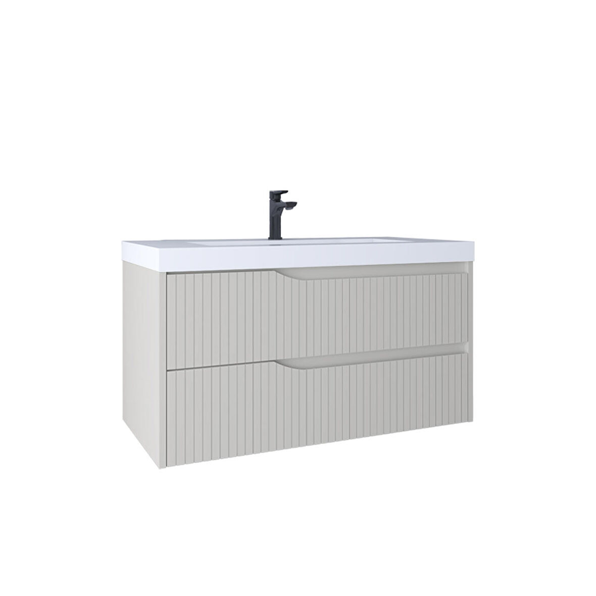 Kobos Infinity 80 cm Lavabo Dolabı Vanilla KB100037