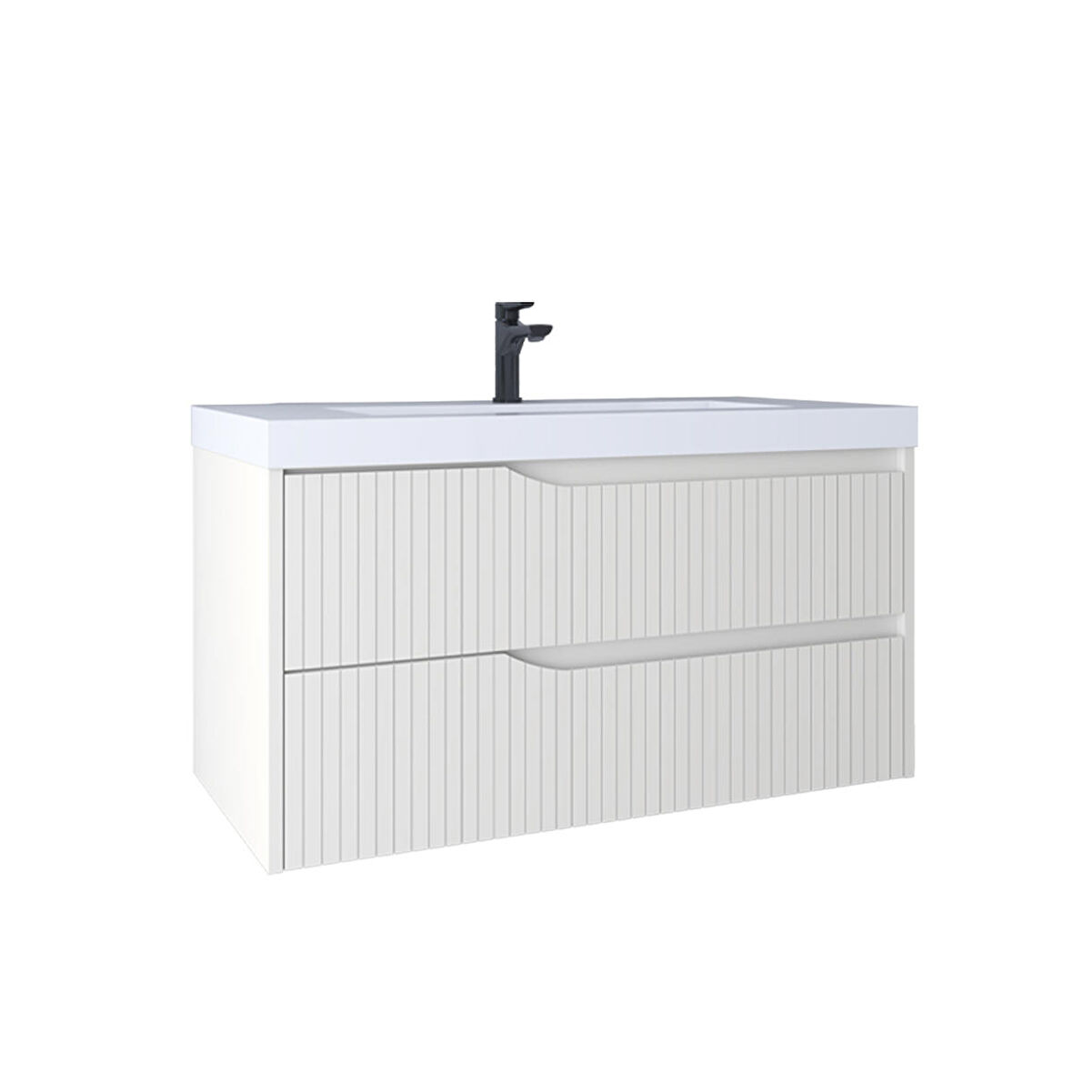 Kobos Infinity 100 cm Lavabo Dolabı White KB100039