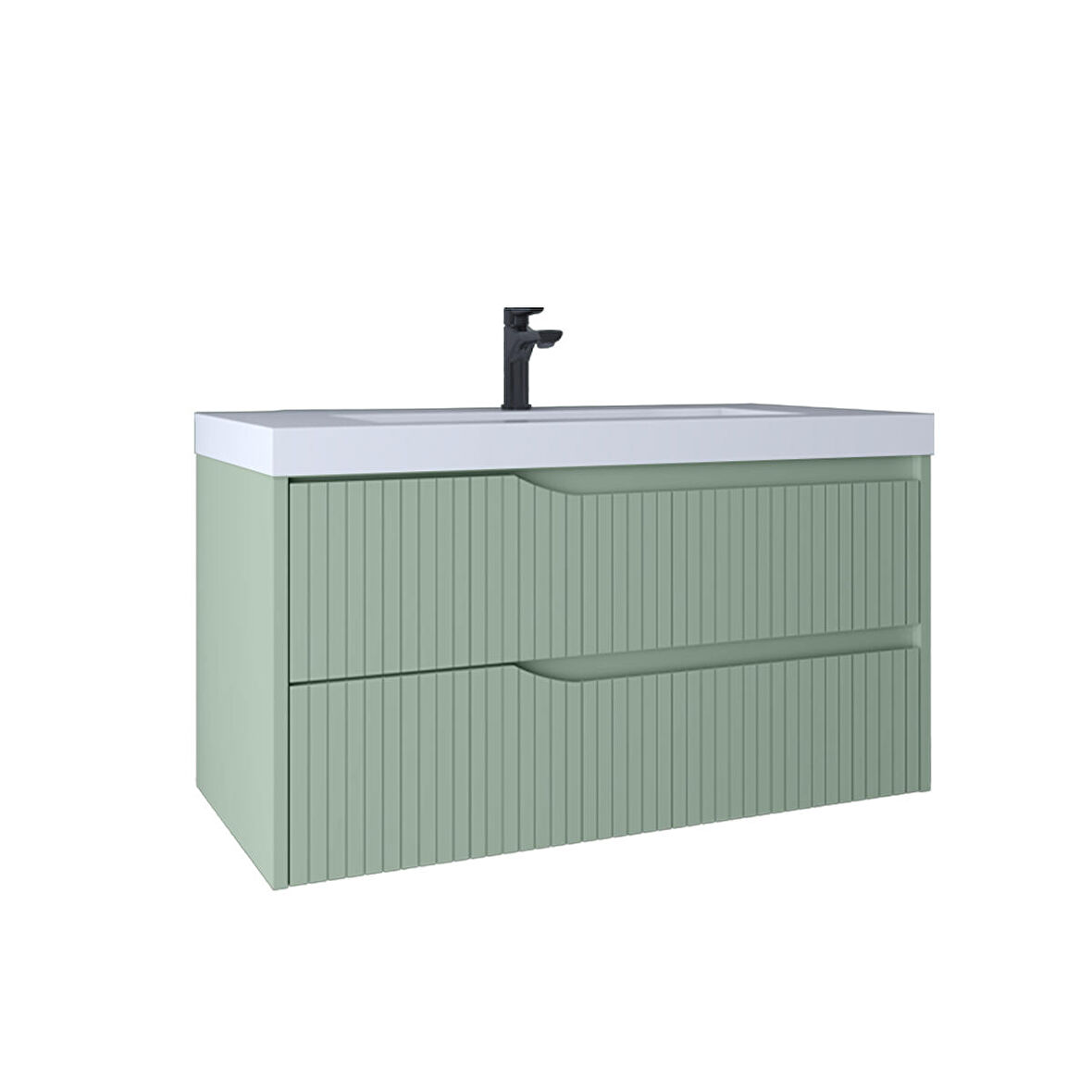 Kobos Infinity 100 cm Lavabo Dolabı Green KB100042