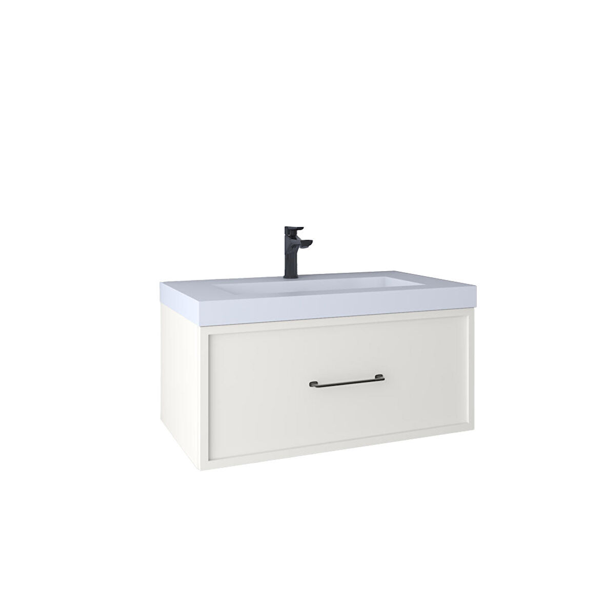 Kobos Frame 80 cm Lavabo Dolabı Bianco KB710018