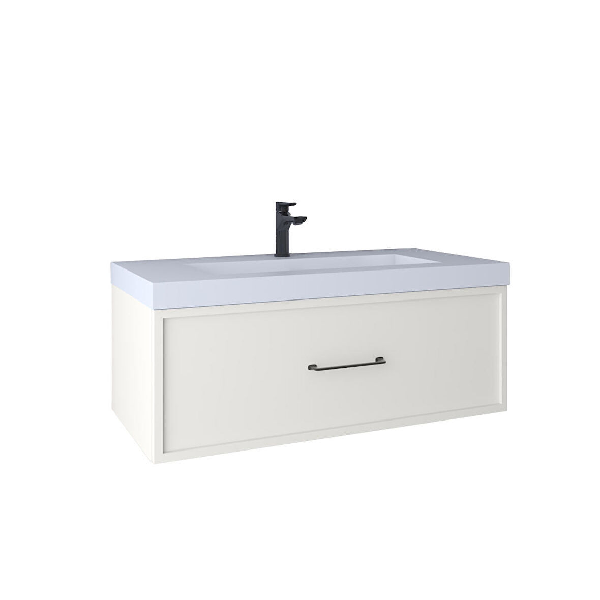 Kobos Frame 100 cm Lavabo Dolabı Bianco KB710021