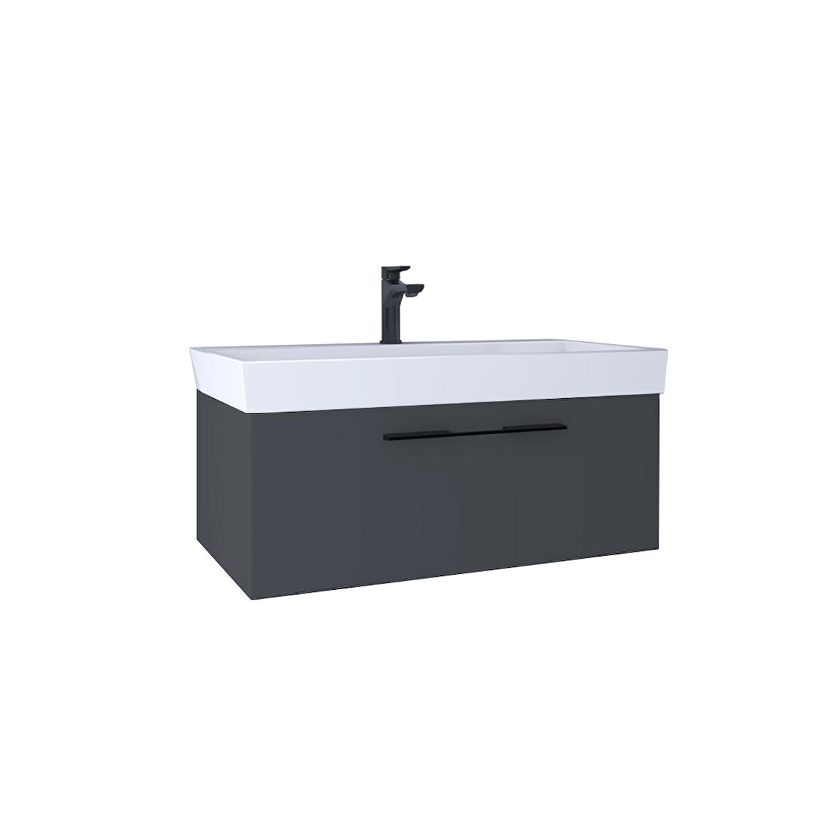 Kobos Glow 80 cm Lavabo Dolabı Füme KB710030