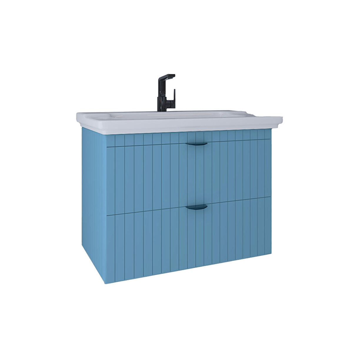 Kobos Noble 80 cm Lavabo Dolabı Light Blue KB710048