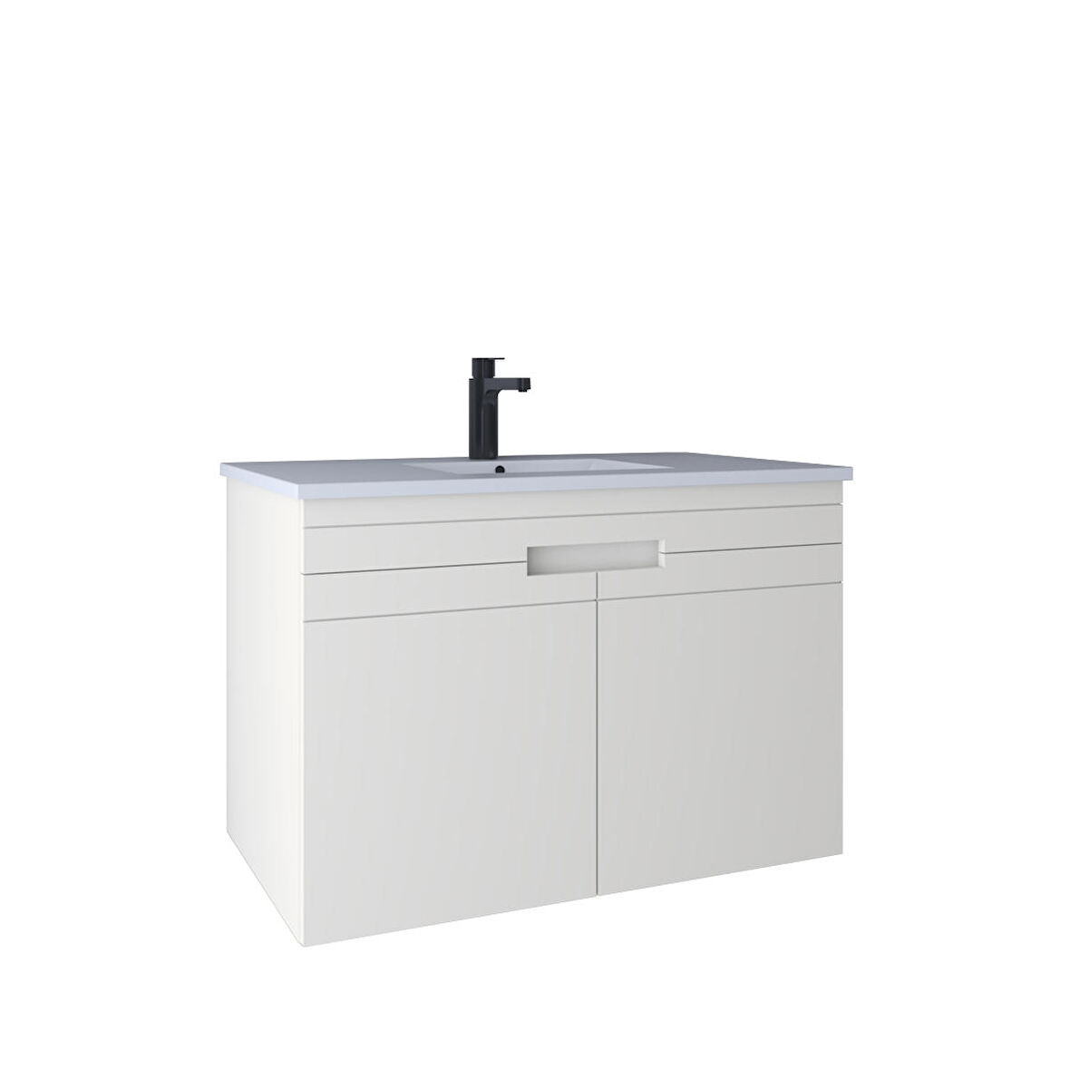 Kobos Meta 91 cm Lavabo Dolabı Kapaklı Bianco KB710060