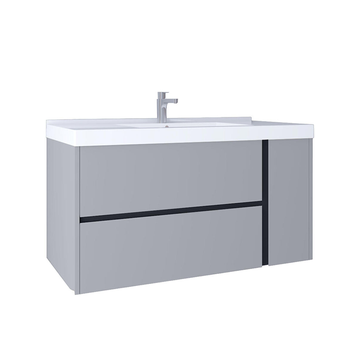 Kobos Linear 100 Cm Lavabo Dolabı Light Grey KB710082