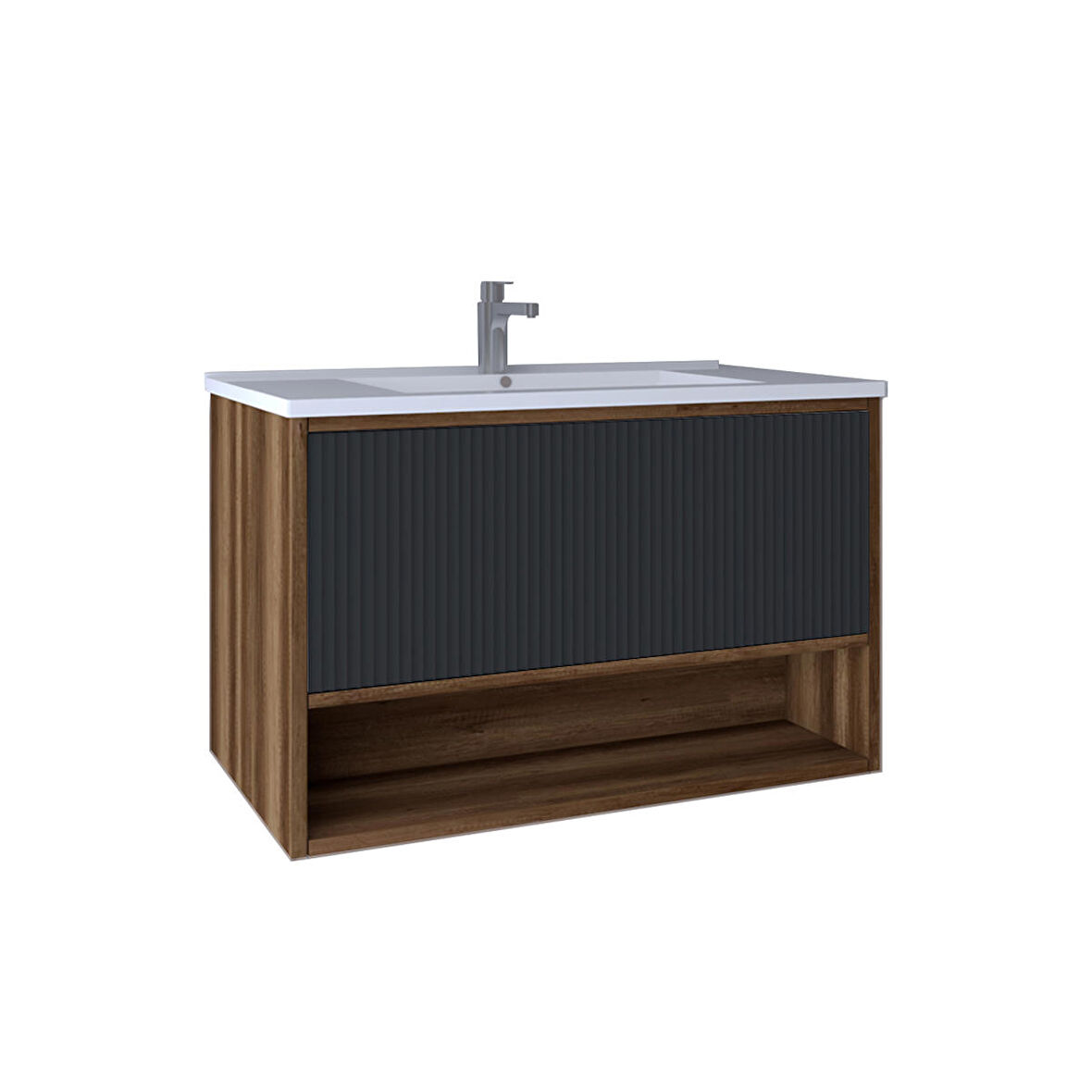 Kobos Elegant 80 Cm Lavabo Dolabı Miling Oak + Argento KB710093