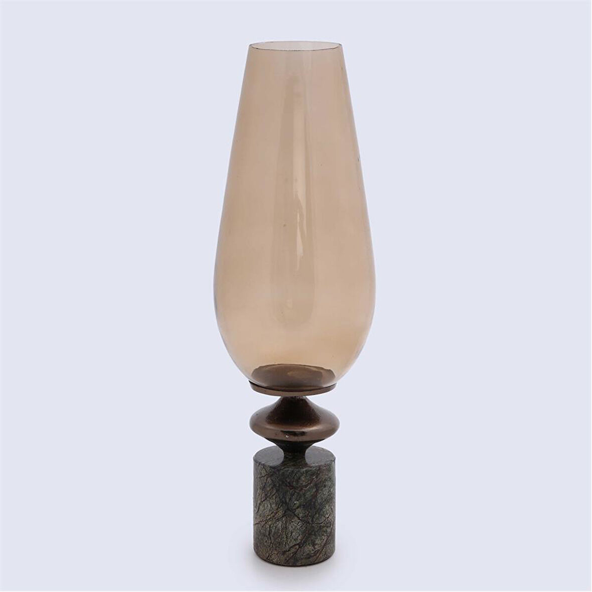 Vitale Brown Cam Mermer Vazo 14*14*47.5 cm