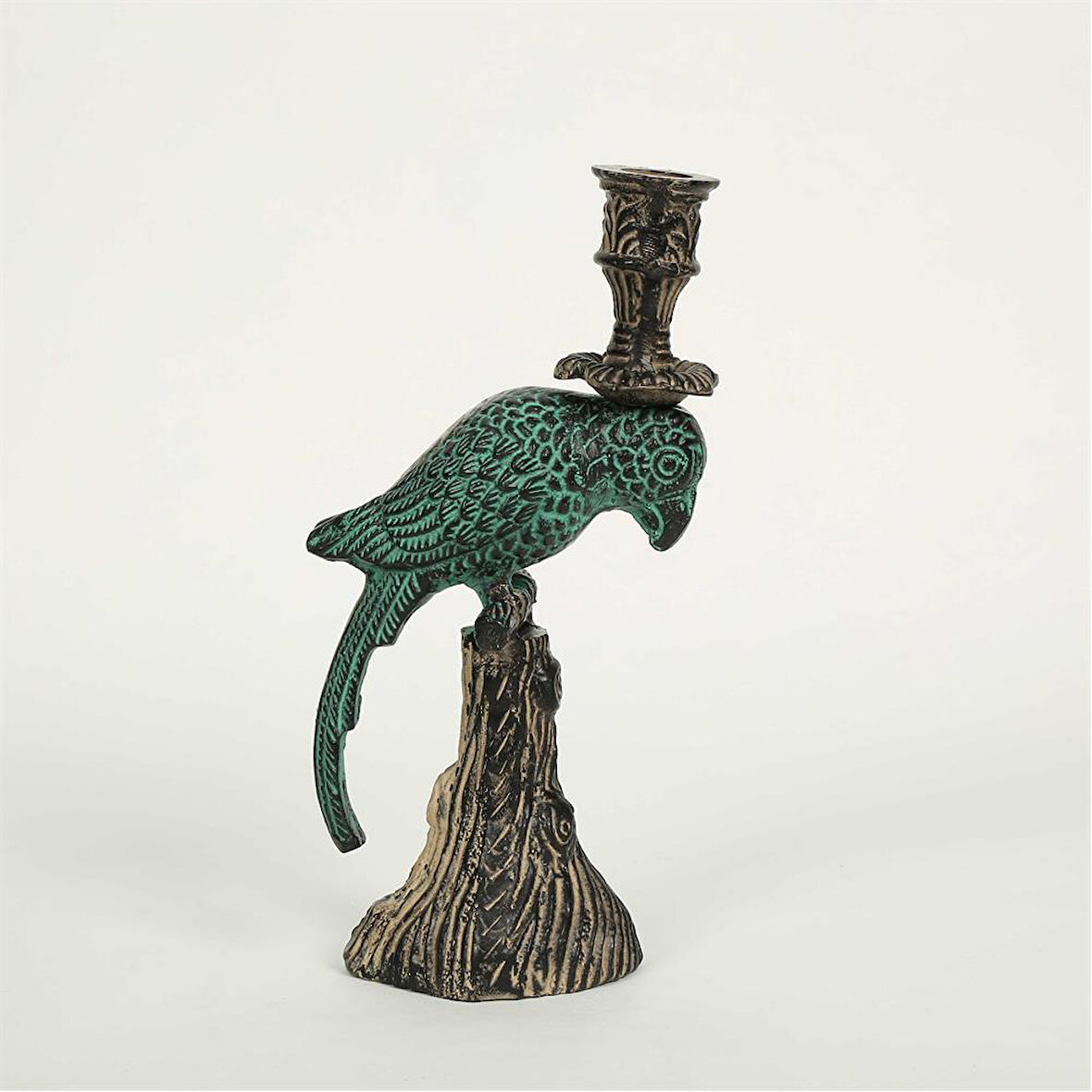 Vitale Metal Green Papağan Mumluk 7*12*23 cm