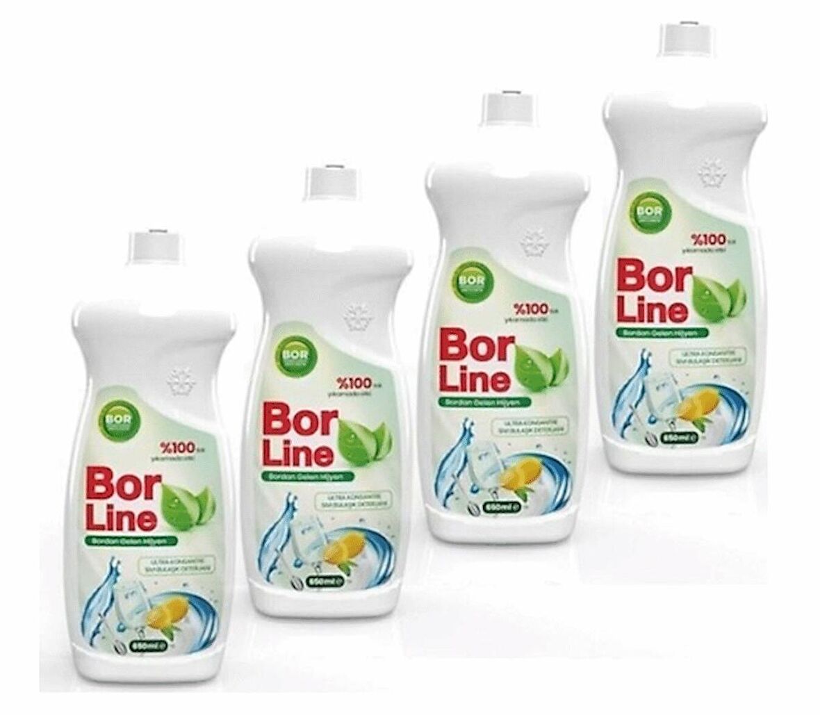 Borline 4x650 ml Elde Yıkama Deterjanı