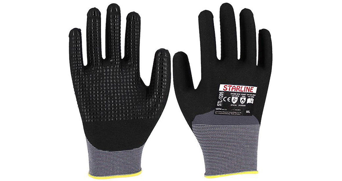 Starline Stl-1205 Köpük Nitril Puanlı Eldiven