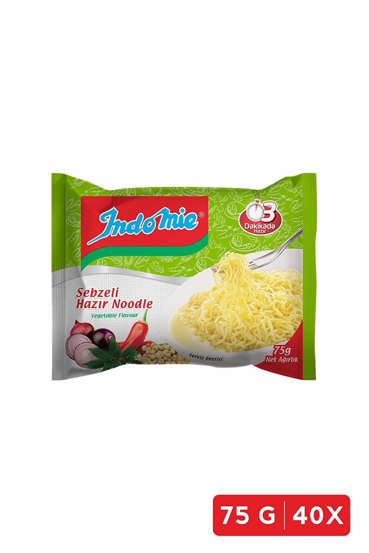 Indomie 40'lı Sebze Aromalı Hazır Noodle