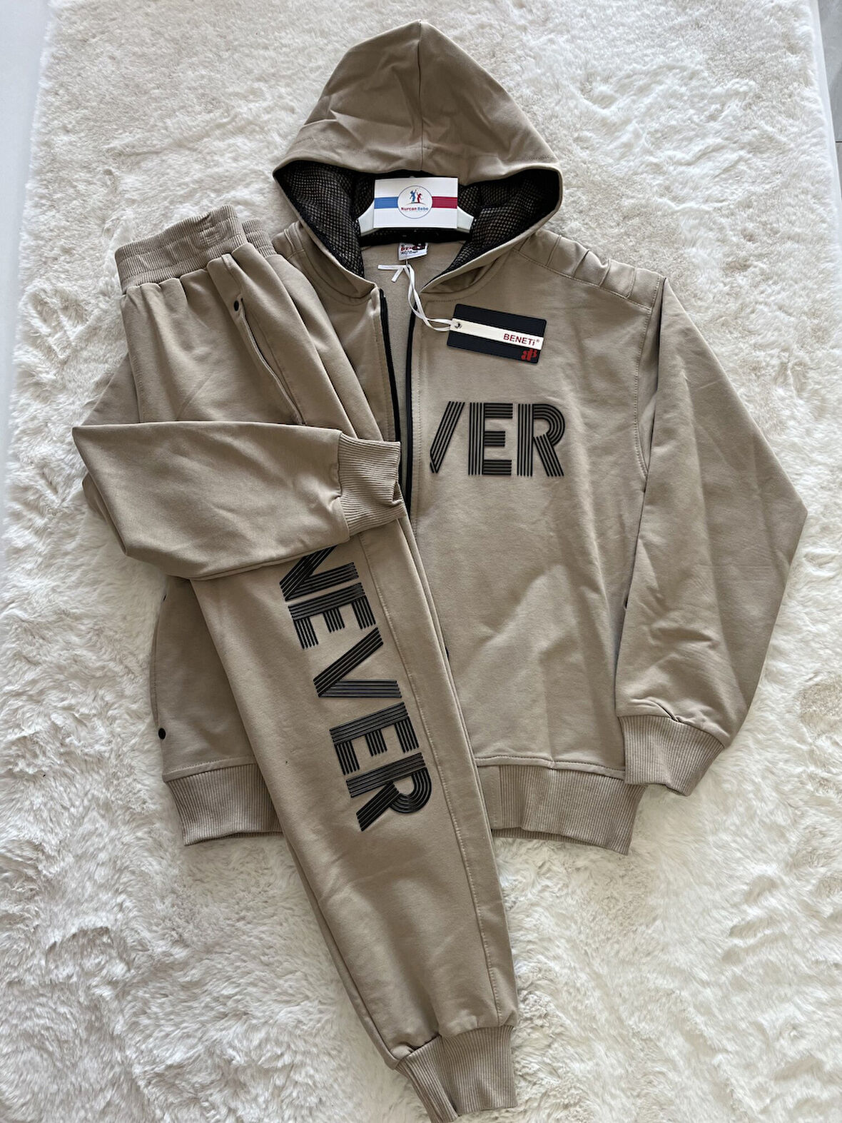 Fermuarlı Kapşonlu Erkek Çocuk  İkili Takım