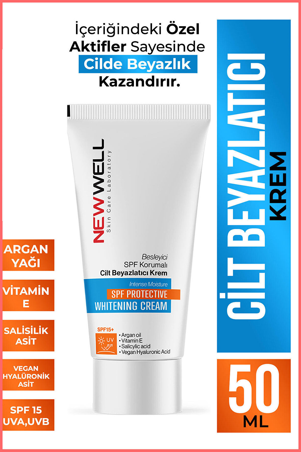 Besleyici SPF Korumalı Cilt Beyazlatıcı Krem 50ML