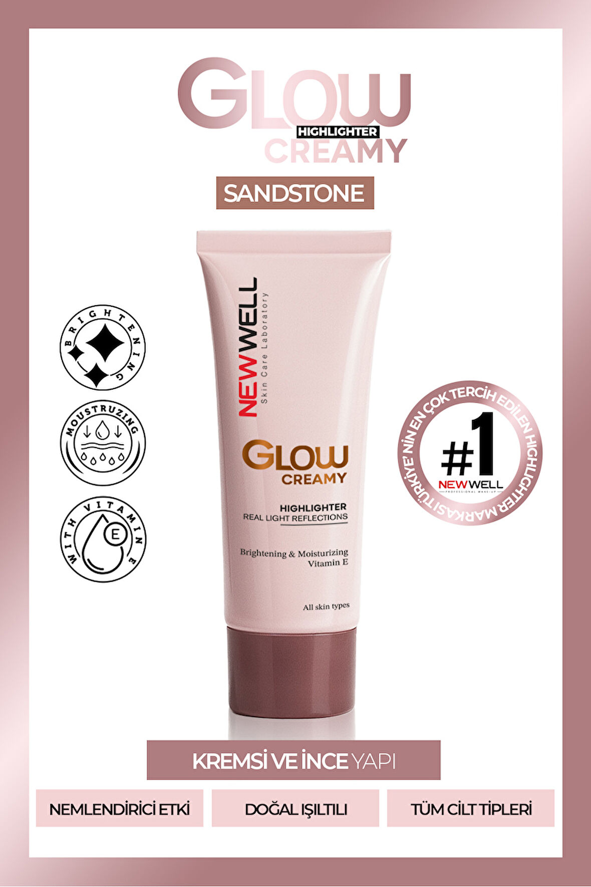 Glow Creamy Highlighter Doğal Işıltılı Krem Aydınlatıcı 30 ML Sandstone 04 