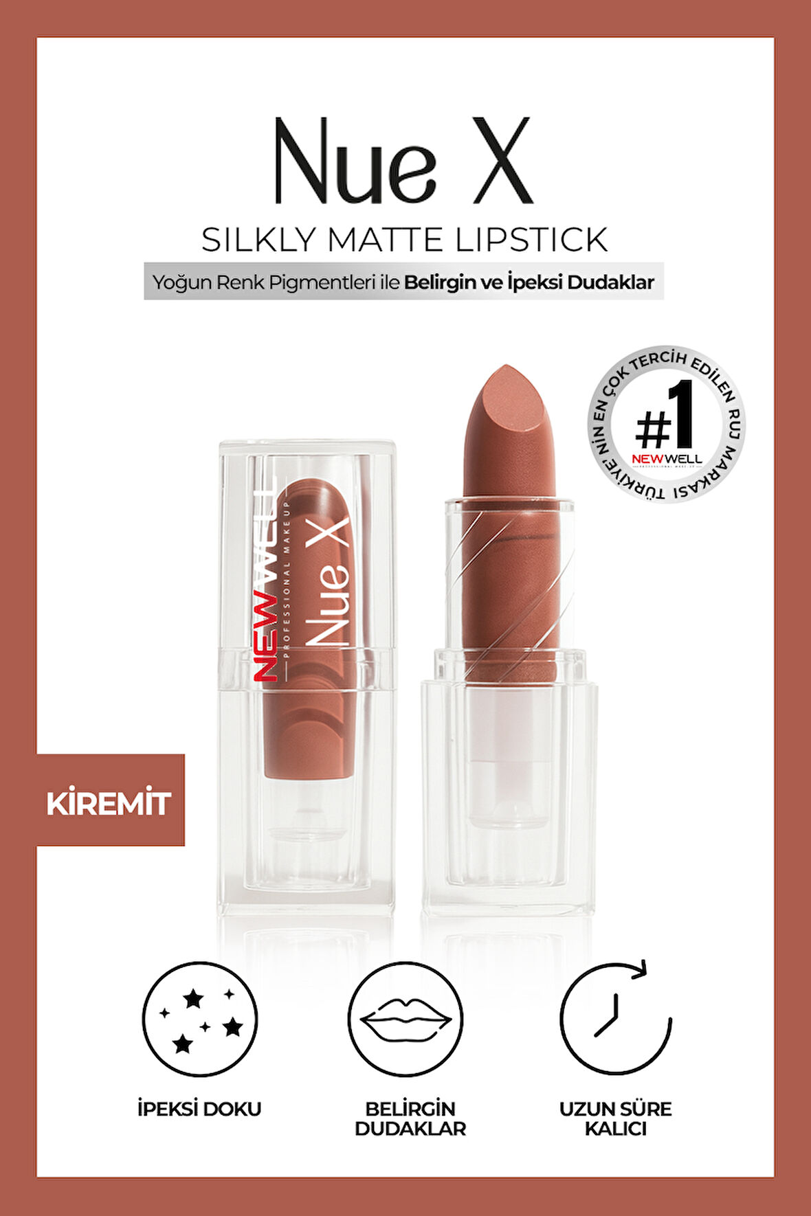 Nue X Silkly Matte Lipstick Kiremit 03