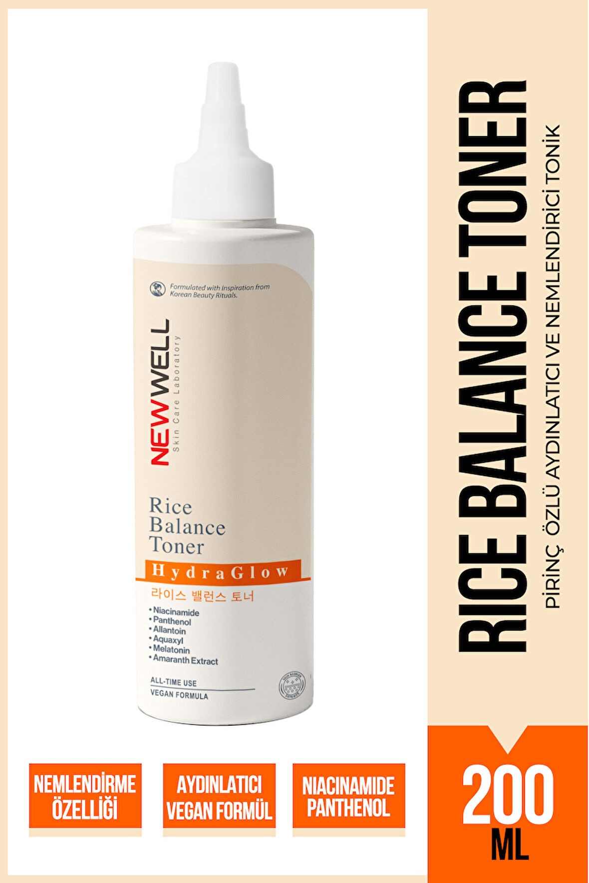 Rice Balance Toner  Pirinç Özlü Nemlendirici ve Aydınlatıcı Toner 200 ML