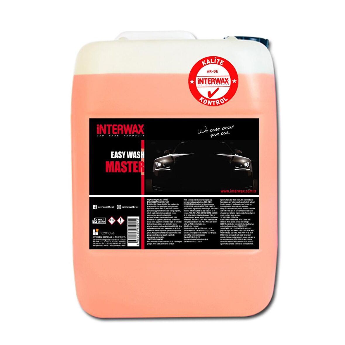 INTERWAX EASY WASH MASTER OTO YIKAMA KÖPÜĞÜ 25 KG